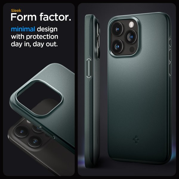 Spigen iPhone 15 Pro Max Deksel Thin Fit Abyss Green