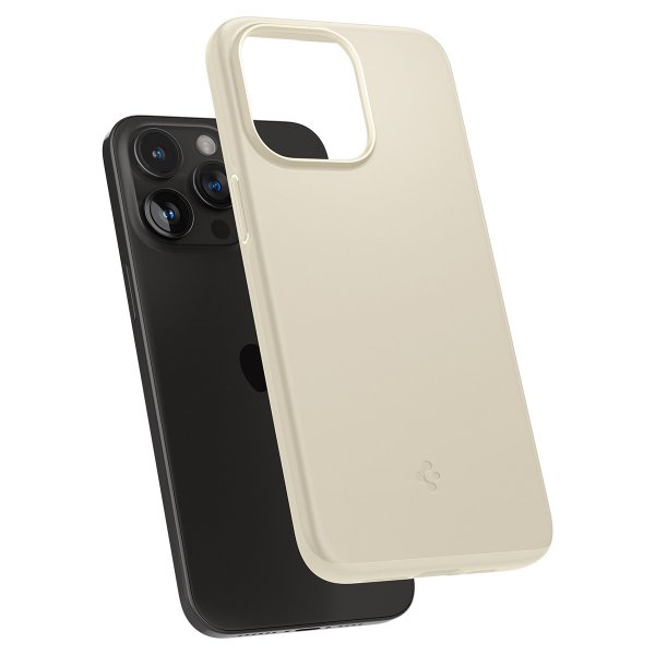 Spigen iPhone 15 Pro Max Deksel Thin Fit Mute Beige