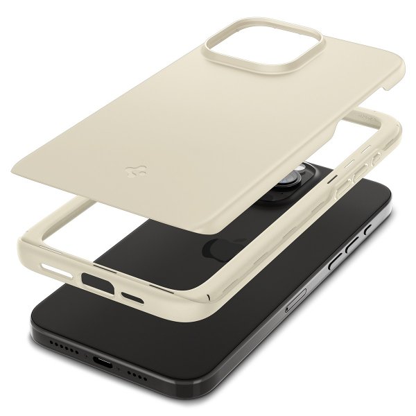 Spigen iPhone 15 Pro Max Deksel Thin Fit Mute Beige