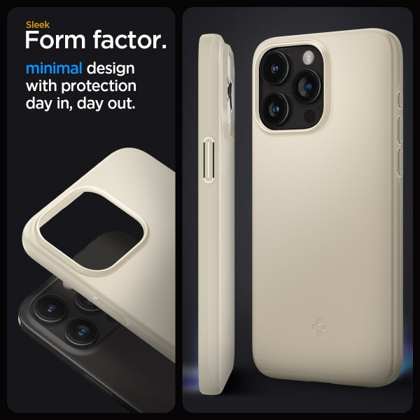 Spigen iPhone 15 Pro Max Deksel Thin Fit Mute Beige