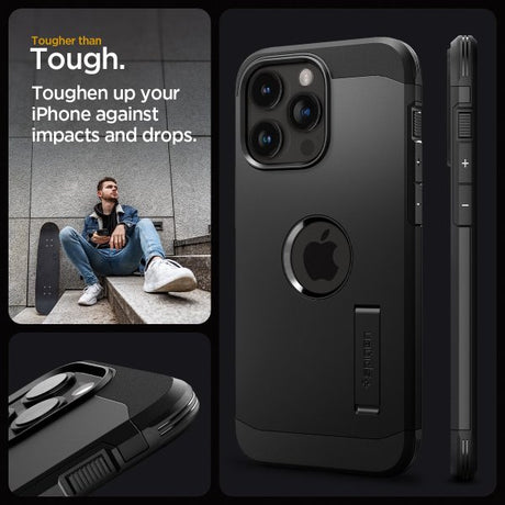 Spigen iPhone 15 Pro Max Deksel Tough Armor MagFit Svart
