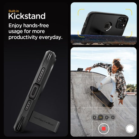 Spigen iPhone 15 Pro Max Deksel Tough Armor MagFit Svart