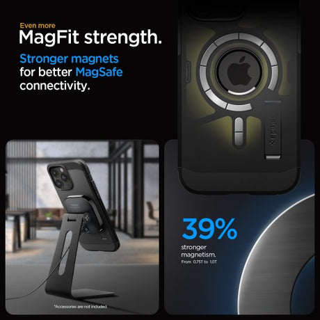 Spigen iPhone 15 Pro Max Deksel Tough Armor MagFit Svart