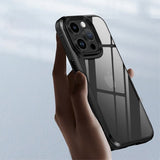 Ipaky iPhone 15 Pro Max Deksel Gjennomsiktig Bakside Lilla
