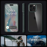 Spigen iPhone 15 Pro Max Deksel Ultra Hybrid Abyss Green