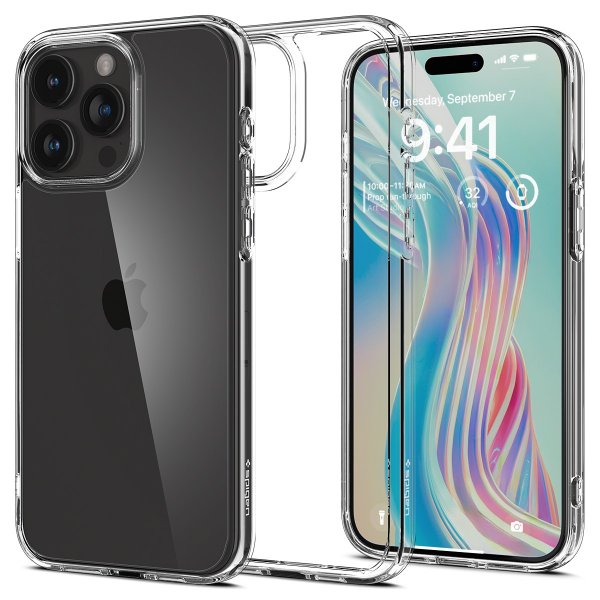 Spigen iPhone 15 Pro Max Deksel Ultra Hybrid Crystal Clear