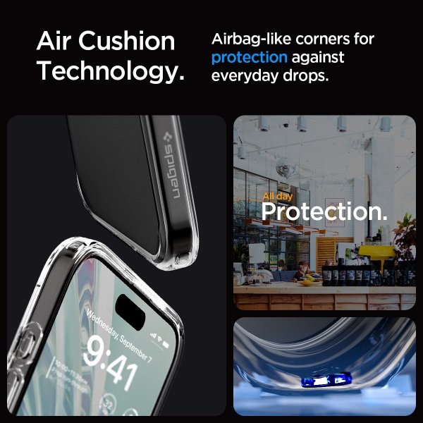 Spigen iPhone 15 Pro Max Deksel Ultra Hybrid Crystal Clear