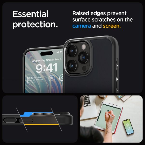 Spigen iPhone 15 Pro Max Deksel Ultra Hybrid Frost Black