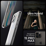 Spigen iPhone 15 Pro Max Deksel Ultra Hybrid Frost Clear