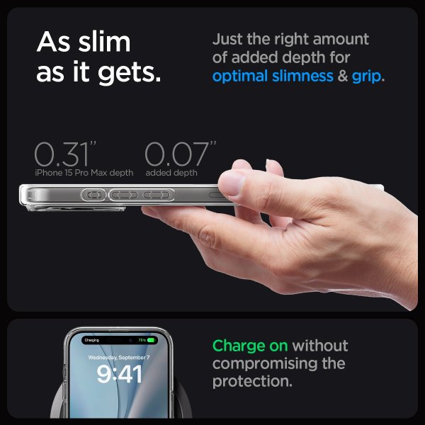 Spigen iPhone 15 Pro Max Deksel Ultra Hybrid MagFit Graphite