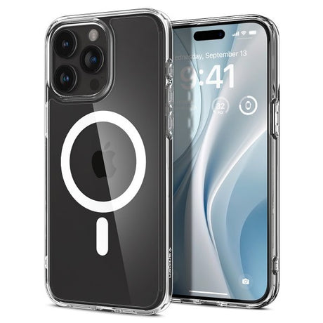 Spigen iPhone 15 Pro Max Deksel Ultra Hybrid MagFit Hvit