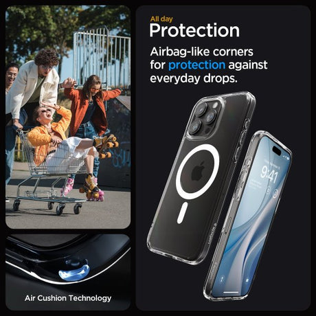Spigen iPhone 15 Pro Max Deksel Ultra Hybrid MagFit Hvit