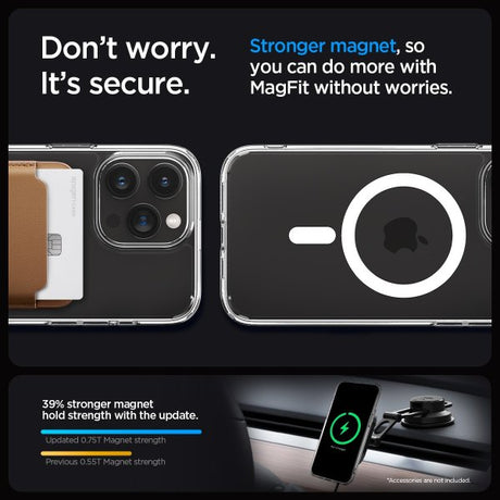 Spigen iPhone 15 Pro Max Deksel Ultra Hybrid MagFit Hvit