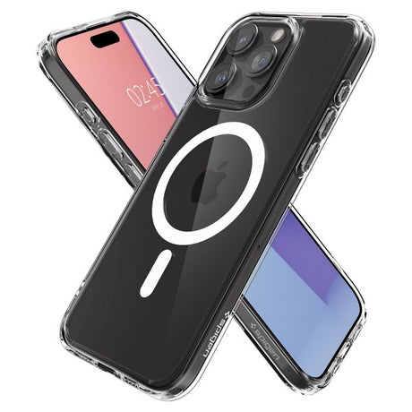 Spigen iPhone 15 Pro Max Deksel Ultra Hybrid MagFit Hvit