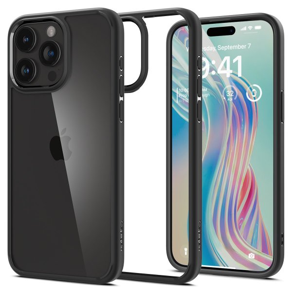 Spigen iPhone 15 Pro Max Deksel Ultra Hybrid Matte Matte Black