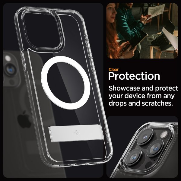 Spigen iPhone 15 Pro Max Deksel Ultra Hybrid S MagFit Crystal Clear