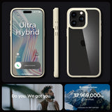 Spigen iPhone 15 Pro Max Deksel Ultra Hybrid Mute Beige