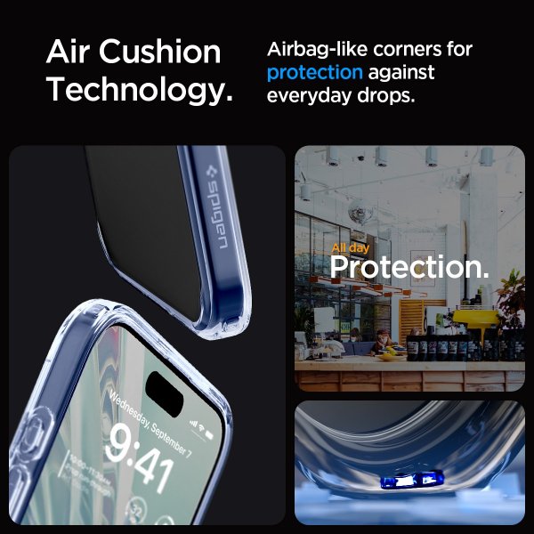 Spigen iPhone 15 Pro Max Deksel Ultra Hybrid Sky Crystal
