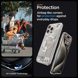 Spigen iPhone 15 Pro Max Deksel Ultra Hybrid Zero One MagFit Natural Titanium