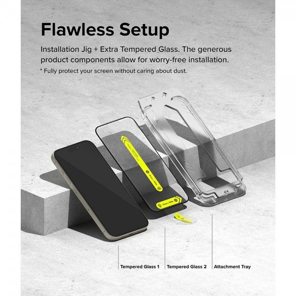 Ringke iPhone 15 Pro Max Skjermbeskytter Easy Slide 2-pakning