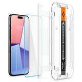 Spigen iPhone 15 Pro Max Skjermbeskytter GLAS.tR EZ Fit 2-pakning