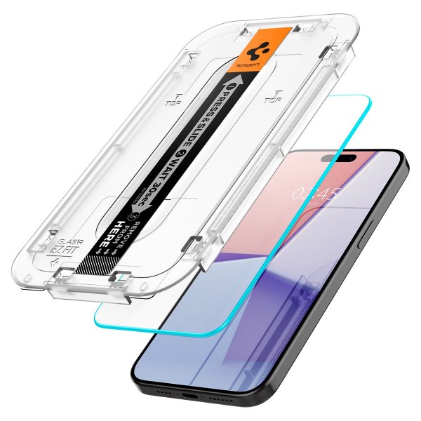 Spigen iPhone 15 Pro Max Skjermbeskytter GLAS.tR EZ Fit 2-pakning