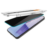 Spigen iPhone 15 Pro Max Skjermbeskytter GLAS.tR EZ Fit Privacy 2-pakning
