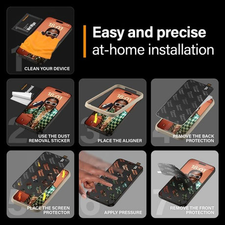 PanzerGlass iPhone 15 Pro Max Skjermbeskytter Ultra-Wide Fit Privacy EasyAligner