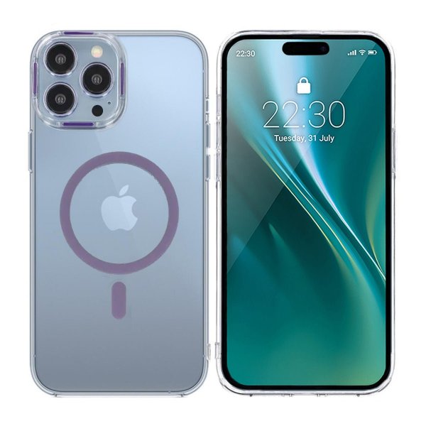 iPhone 15 Pro Max Deksel TPU MagSafe Lilla