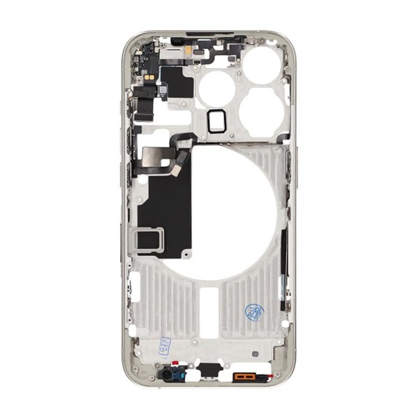iPhone 15 Pro Midtramme med smådeler OEM - Titanhvit