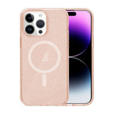 iPhone 15 Pro Deksel Glitter MagSafe Gull