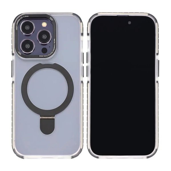 iPhone 15 Pro Deksel Ring Stand MagSafe Svart