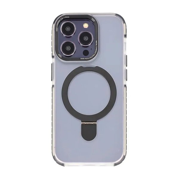 iPhone 15 Pro Deksel Ring Stand MagSafe Svart