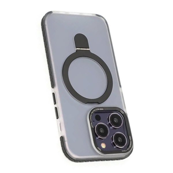 iPhone 15 Pro Deksel Ring Stand MagSafe Svart