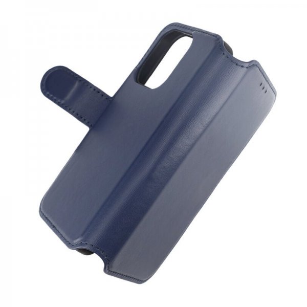 Rvelon iPhone 15 Pro Etui Ekte Skinn Blå