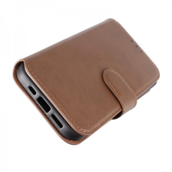 Rvelon iPhone 15 Pro Etui Ekte Skinn Brun