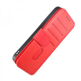 Rvelon iPhone 15 Pro Etui Ekte Skinn Rød