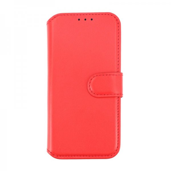 Rvelon iPhone 15 Pro Etui Ekte Skinn Rød