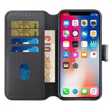 Rvelon iPhone 15 Pro Etui Ekte Skinn Svart