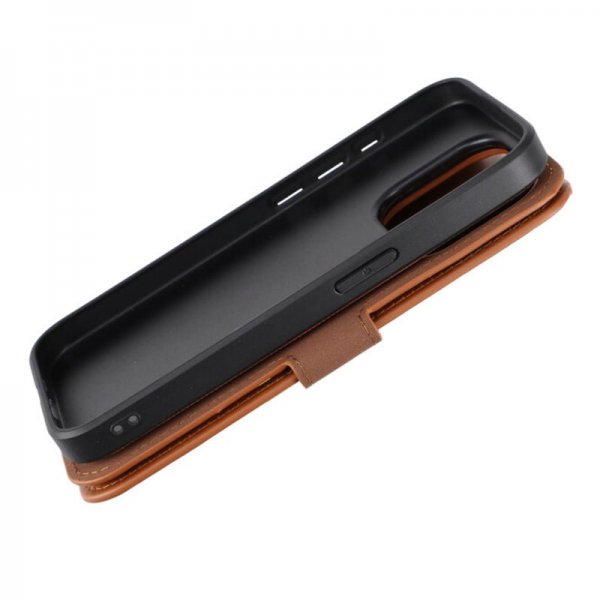 Rvelon iPhone 15 Pro Etui Detachable Wallet Case Brun