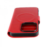 Rvelon iPhone 15 Pro Etui 4 Kortlomme MagSafe Rød