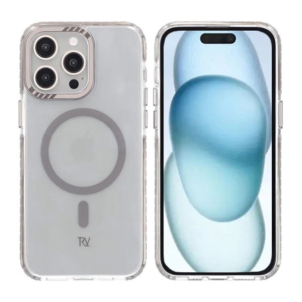 Rvelon iPhone 15 Pro Deksel Forsterkede hjørner Grå