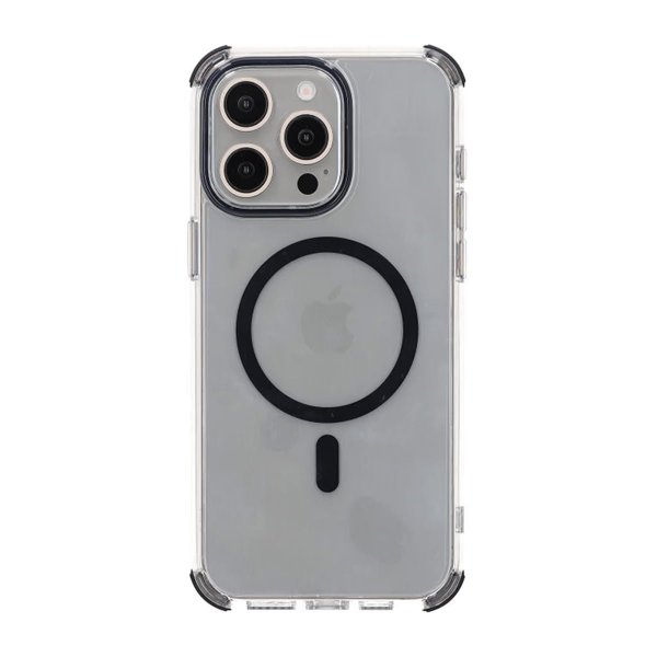 Rvelon iPhone 15 Pro Deksel Forsterkede hjørner Svart