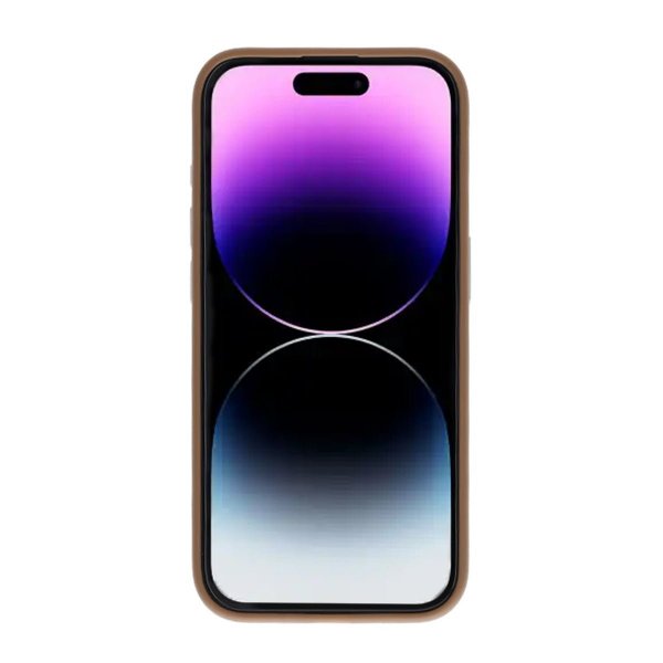 Rvelon iPhone 15 Pro Deksel Roterbart Stativ Brun