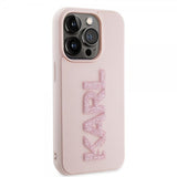 Karl Lagerfeld iPhone 15 Pro Deksel 3D Rubber Karl Rosa