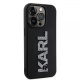 Karl Lagerfeld iPhone 15 Pro Deksel 3D Rubber Karl Svart
