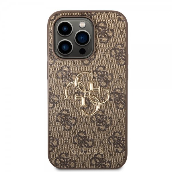 Guess iPhone 15 Pro Deksel 4G Logo Brun