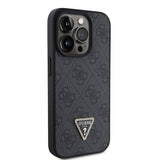 Guess iPhone 15 Pro Deksel 4G Metal Triangle Strass Svart