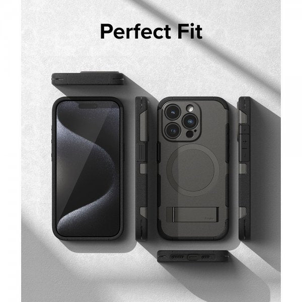 Ringke iPhone 15 Pro Deksel Alles MagSafe Gun Metal