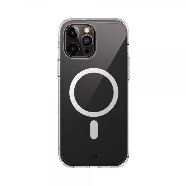 Xqisit iPhone 15 Pro Deksel Antishock Case MagSafe Transparent